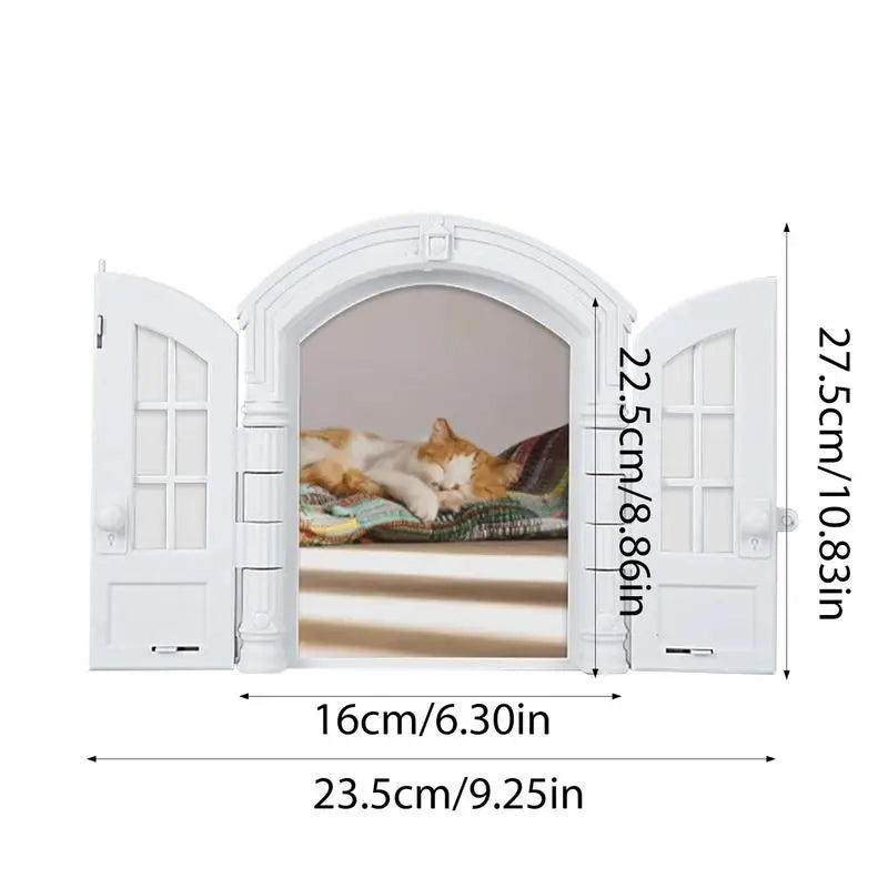 Pets Door for Exterior No-Flap Door Pet Door Pet Supplies for Cats and Dogs Fits Laundry Room Bathroom Bedroom and Basement