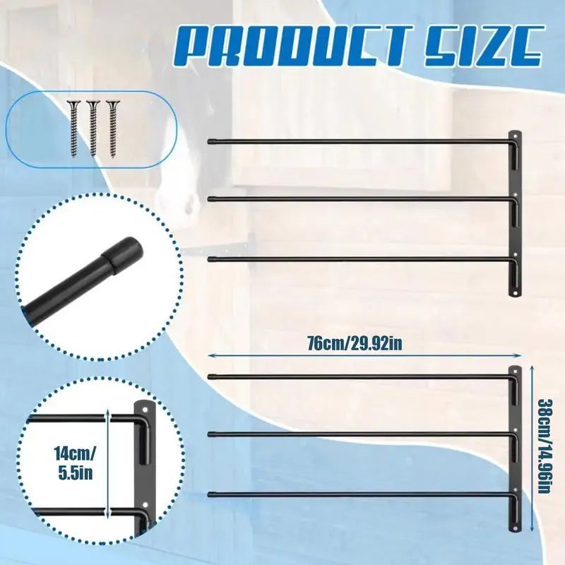 Saddle Rack Wall Mounted Horse Tack Storage Swinging Blanket Rack 180 Degree Swing Out Swinging Blanket Rack Saddle Pad