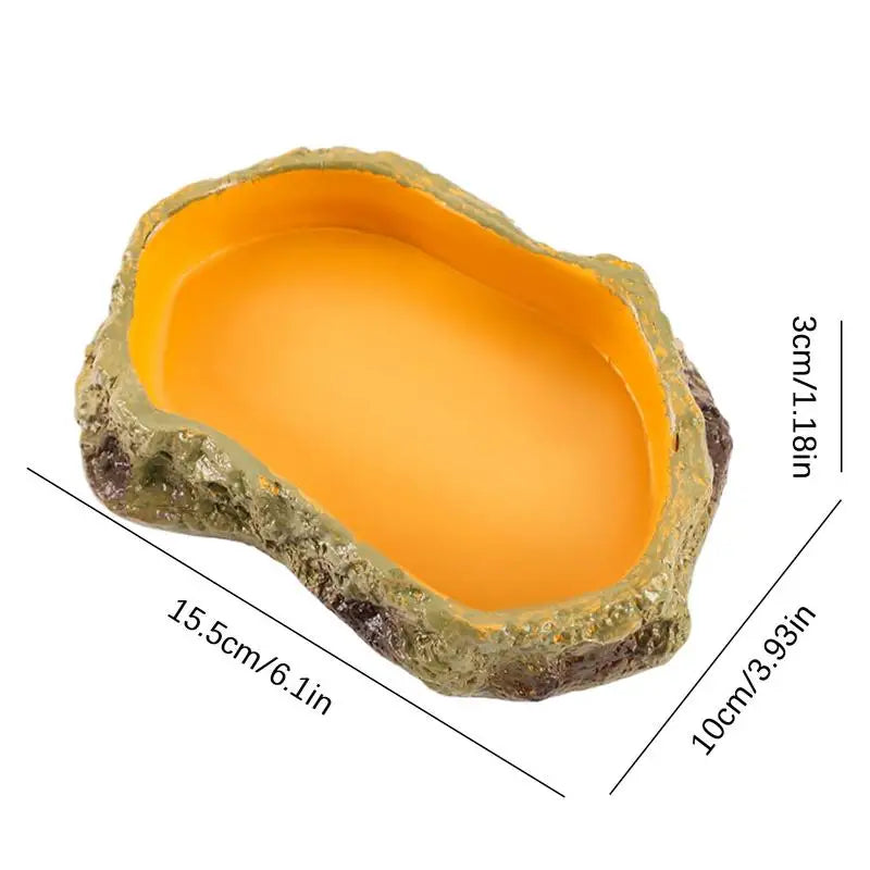 Reptile Water Bowl Reptile Tank Snake Water Basin Dish Snake Feeding Station Reptile Terrarium Bowls Decoration For Tank Tray