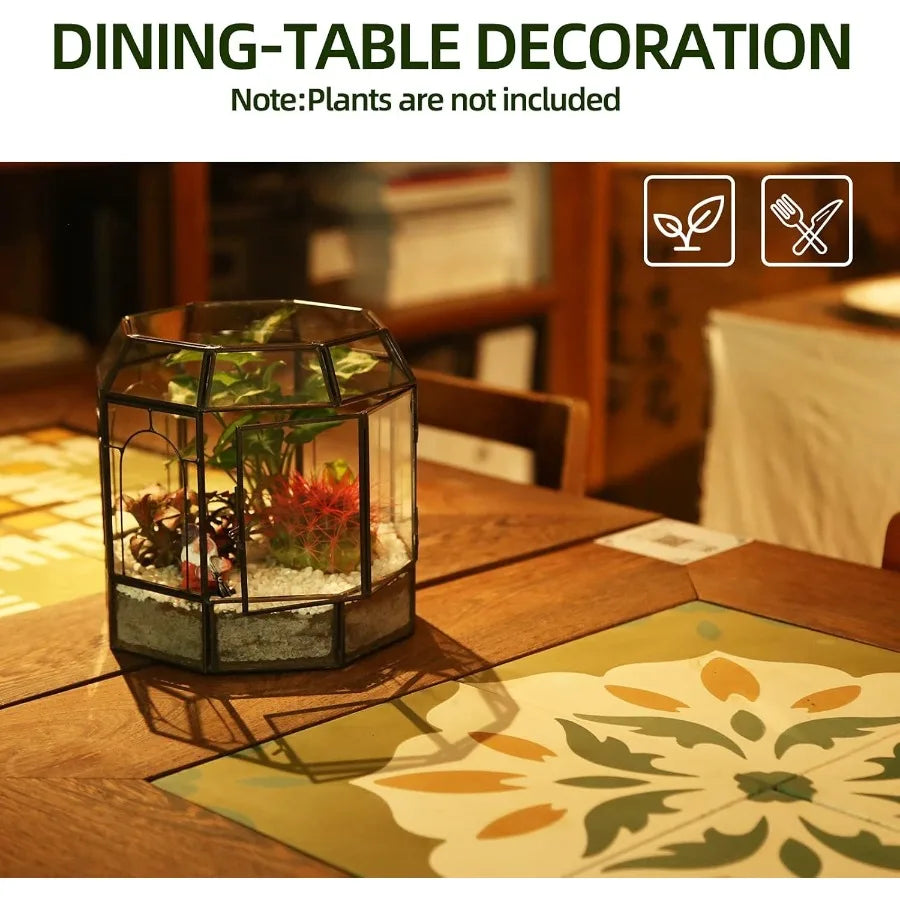 Handcrafted Large Glass Terrarium as a Stunning Indoor Centerpiece for Succulents Cacti Air Plants and Miniature Fairy Gardens