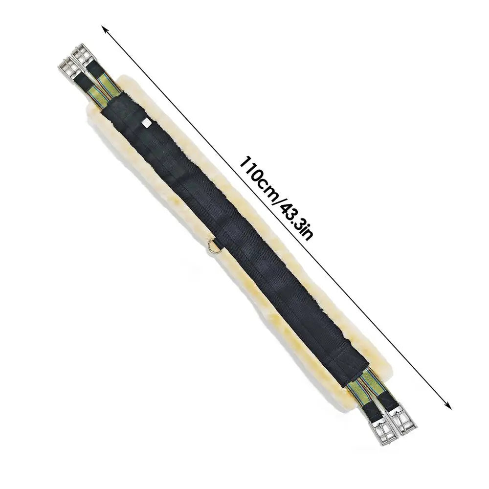 Fleece English Girth Stainless Steel English Girth Fleece Horse Cinch Heavy Duty Breathable Saddle Accessories Horse Girth For