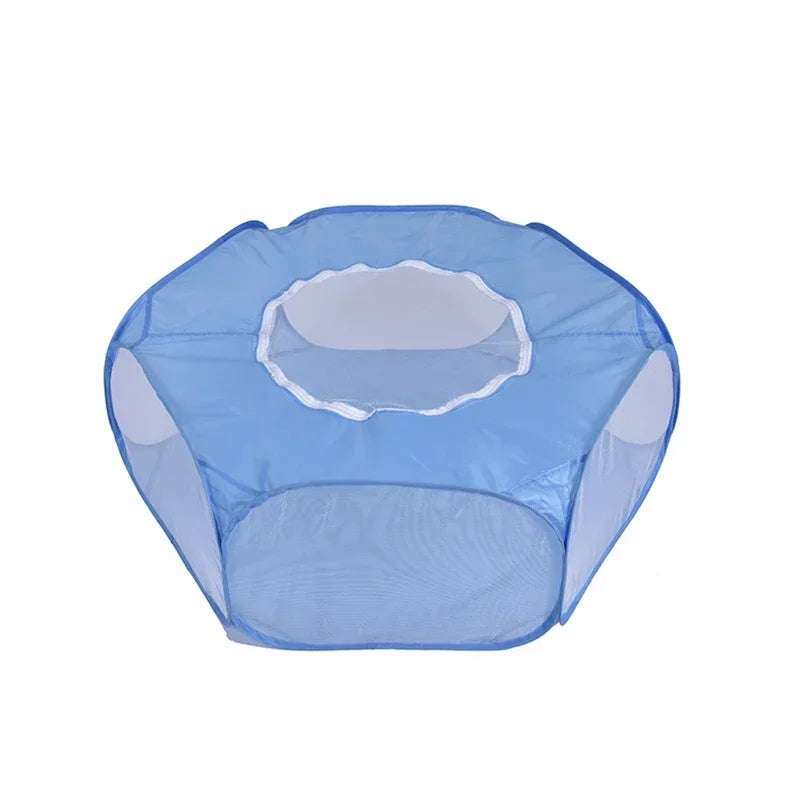 Portable Small Pet Cage Transparent Cat and Dog Cage Tent Pet Open Folding Yard Fence For Dog Hamster Rabbit Guinea Pig