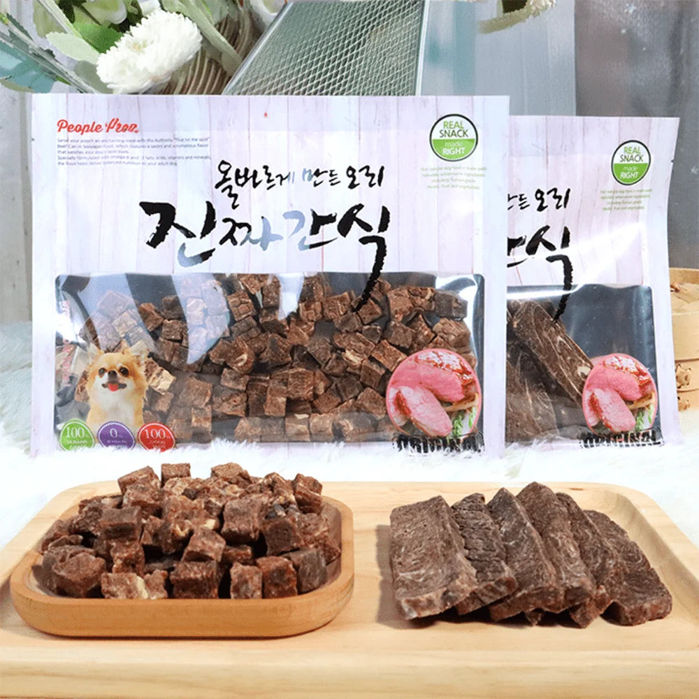 10.58oz/300g Snowflake Beef/Chicken Cubes/Slices, Chicken Salmon/Pumpkin Slices, All Natural Ingredients, Natural Dog Treats