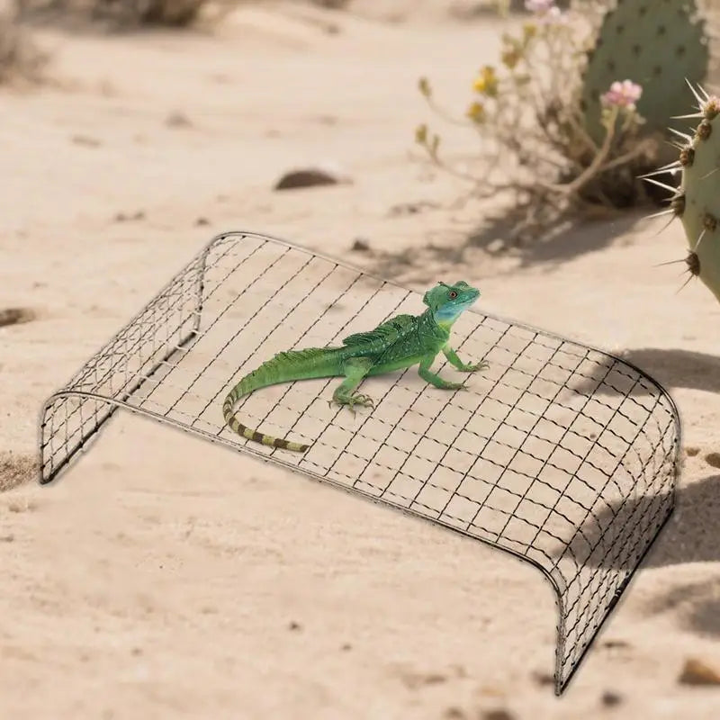 Reptile Climbing Lounger Stainless Steel Lizard Hollow Climbing Lounger Aquariums Accessories Reptile Cooling Bed For Snake