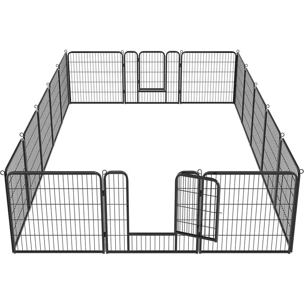 32 in x 43 ft Rustproof Foldable Garden Fence, Decorative Steel Landscape Edging for Flower Beds, Patio, Dog Barriers & Outdoor