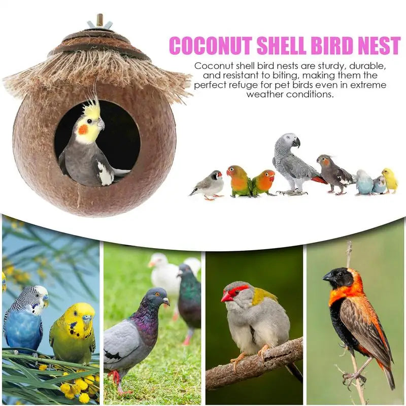 Parakeet Nest Bird Nest House Cute Appearance Parrots Parakeet Conures Cockatiel Small Animals House Pet Cage Habitats Decor