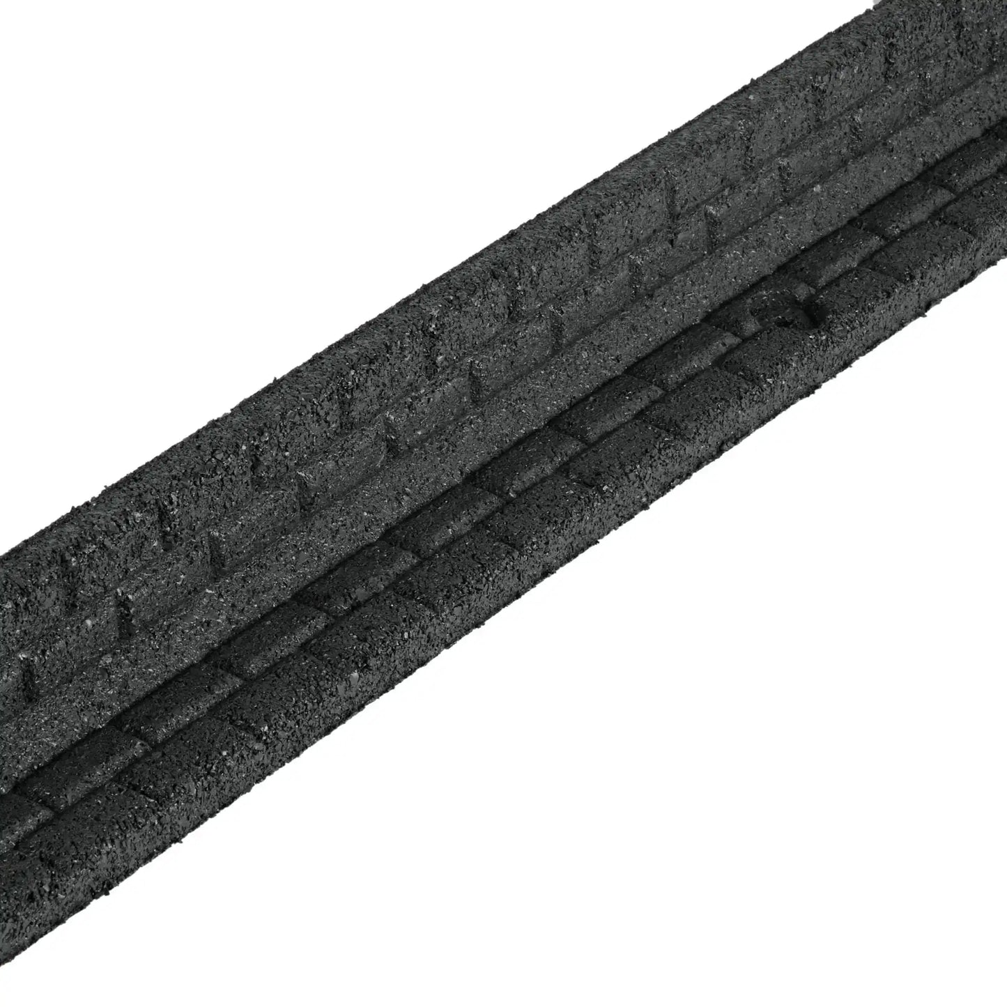 Brickface Landscape Edging, 4' Black Rubber Garden Edging Border, 6 pack