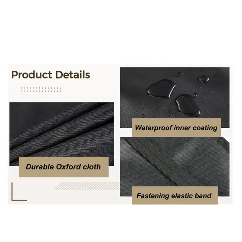 Horse Saddle Cover Dustproof Moistureproof Waterproof Oxford Cloth Saddle Care Storage Bag Black