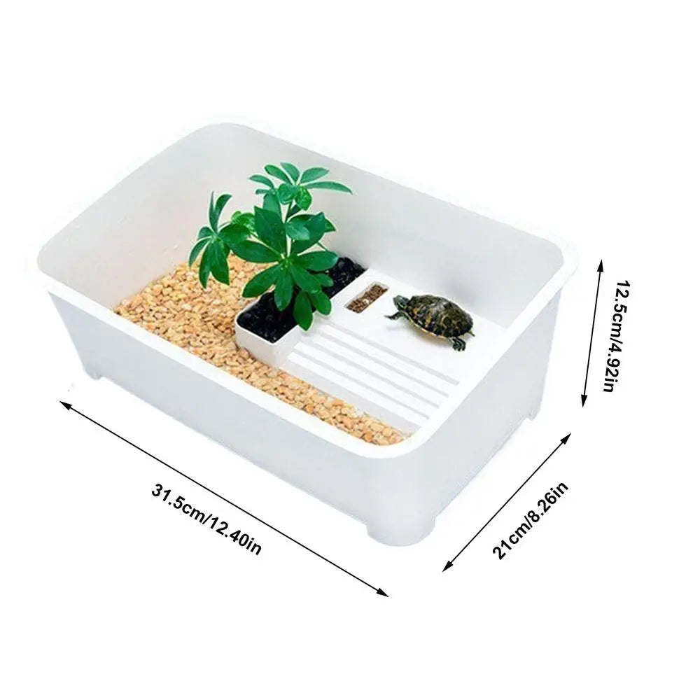 Deepened Turtle Tank Starter Kit Reptile Terrarium Basking Platforms for Aquatic Turtles 5 Multi-Functional Turtle Aquarium Kit
