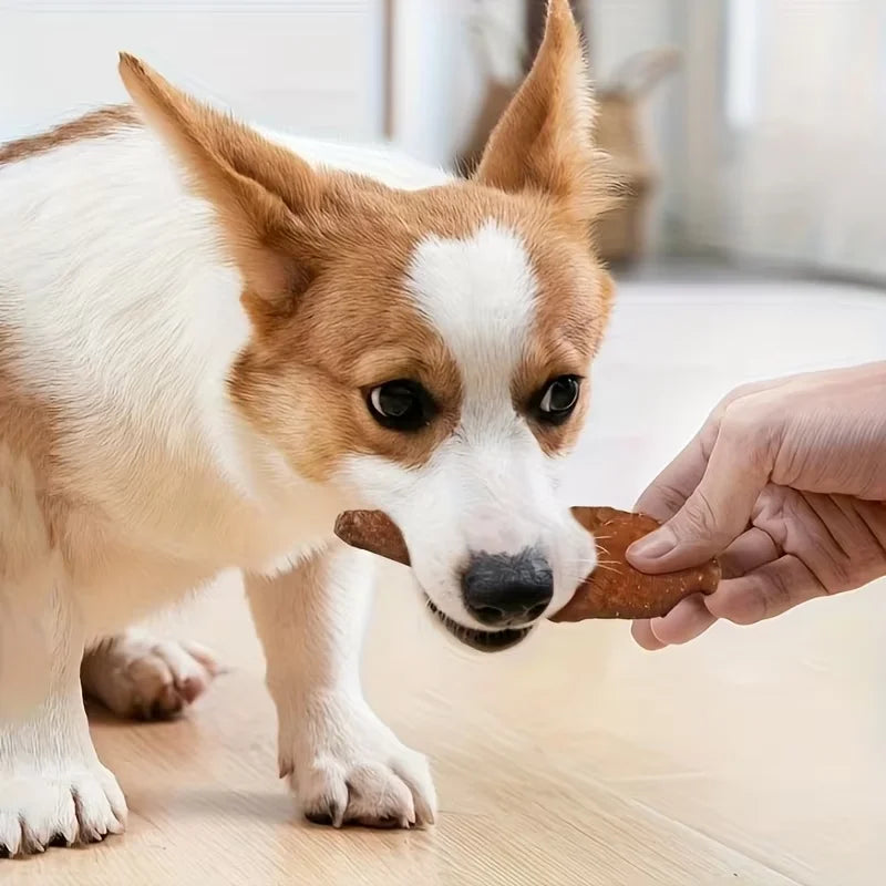 Voford 12.7oz Natural Jerky Dog Treat Chewable Protein Snacks Beef Jerky Duck Jerky Balanced Nutrition Delicious Pet Food