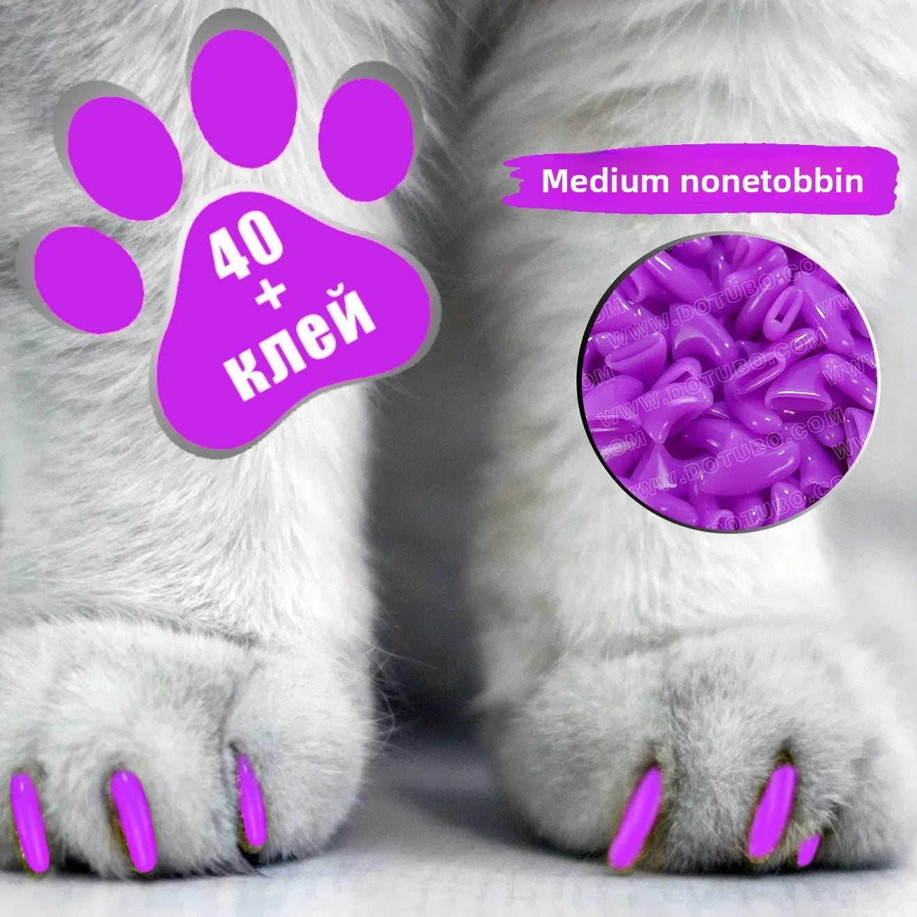 New Fashion Colorful Cat Nail Caps Soft Cat Claw Soft Paws 40 PCS/lot with Free Adhesive Glue Size XS-L Gifts for Pet Dog