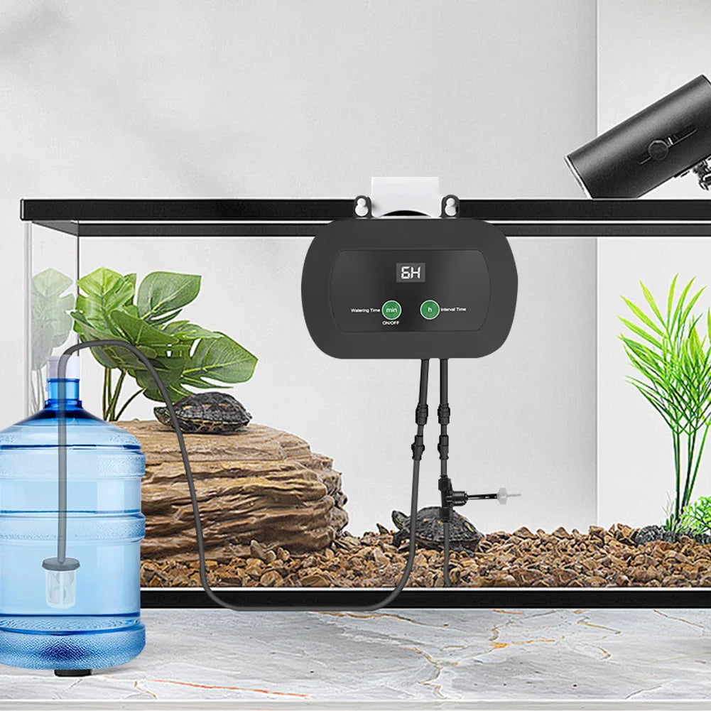Smart Reptile Mist Sprinkler W/ Timer Reptile Humidifiers Terrariums Humidifier for Chameleons Snakes Frogs Turtles & Lizards