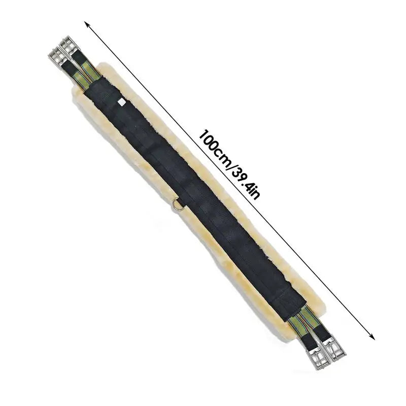 Fleece English Girth Stainless Steel English Girth Fleece Horse Cinch Heavy Duty Breathable Saddle Accessories Horse Girth For