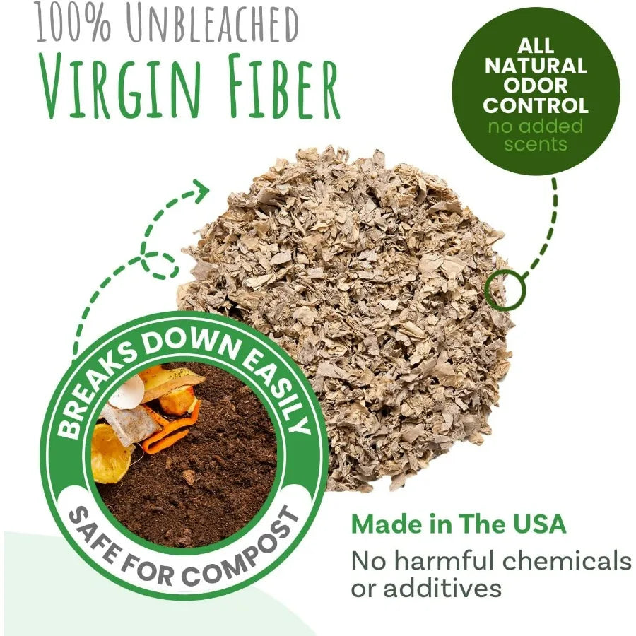 Brown Natural Paper Bedding Soft Animal Bedding with Odor Control for Small Pets Including Guinea Pigs Rabbits Hamsters and Bun