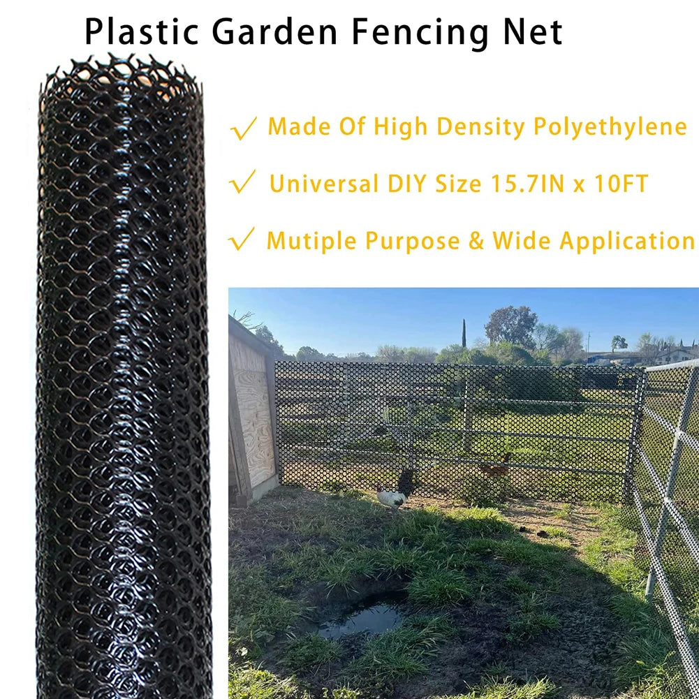 Chicken Wire Mesh 300*40cm Plastic Wire Mesh Fence Chicken Wire Frame for Poultry Dogs Rabbit Snake Barrier&Gardening