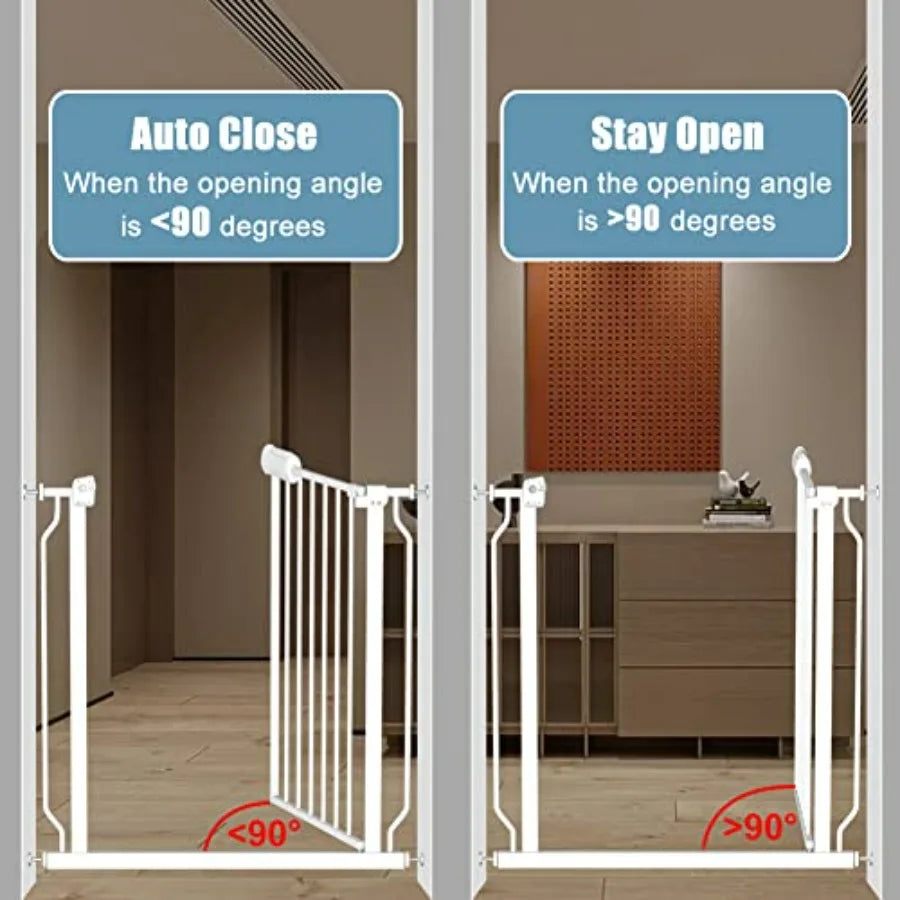 Extra Wide Long Baby Gates 6267 Inch Stairs Doorways Pet Dog Gate for Indoor Outdoor Use with Pressure Mount No Drill Installat