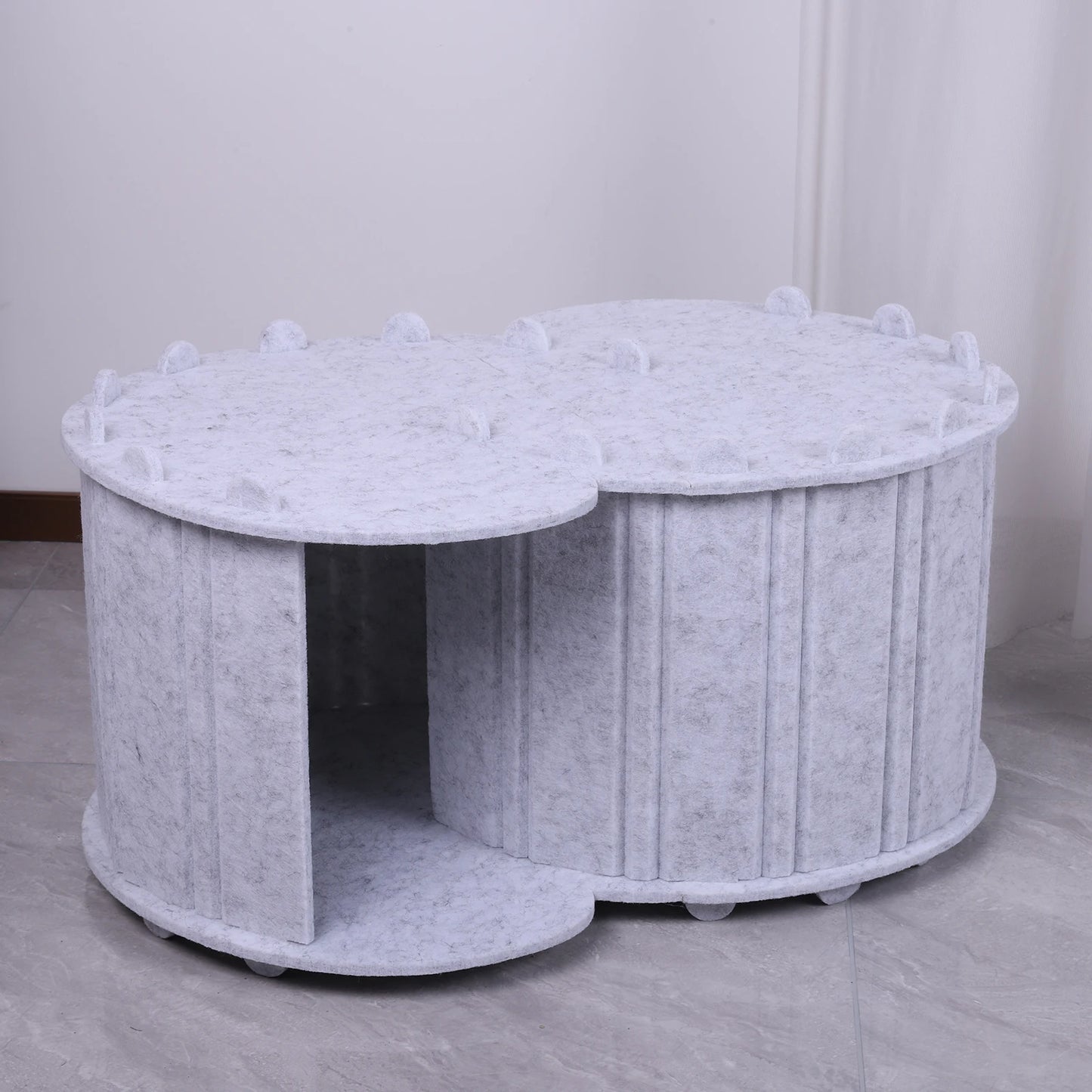 Cat Tunnel Bed Peekaboo Cat Cave Foldable Pet House Detachable Felt Cat House for Indoor Cats & Kittens