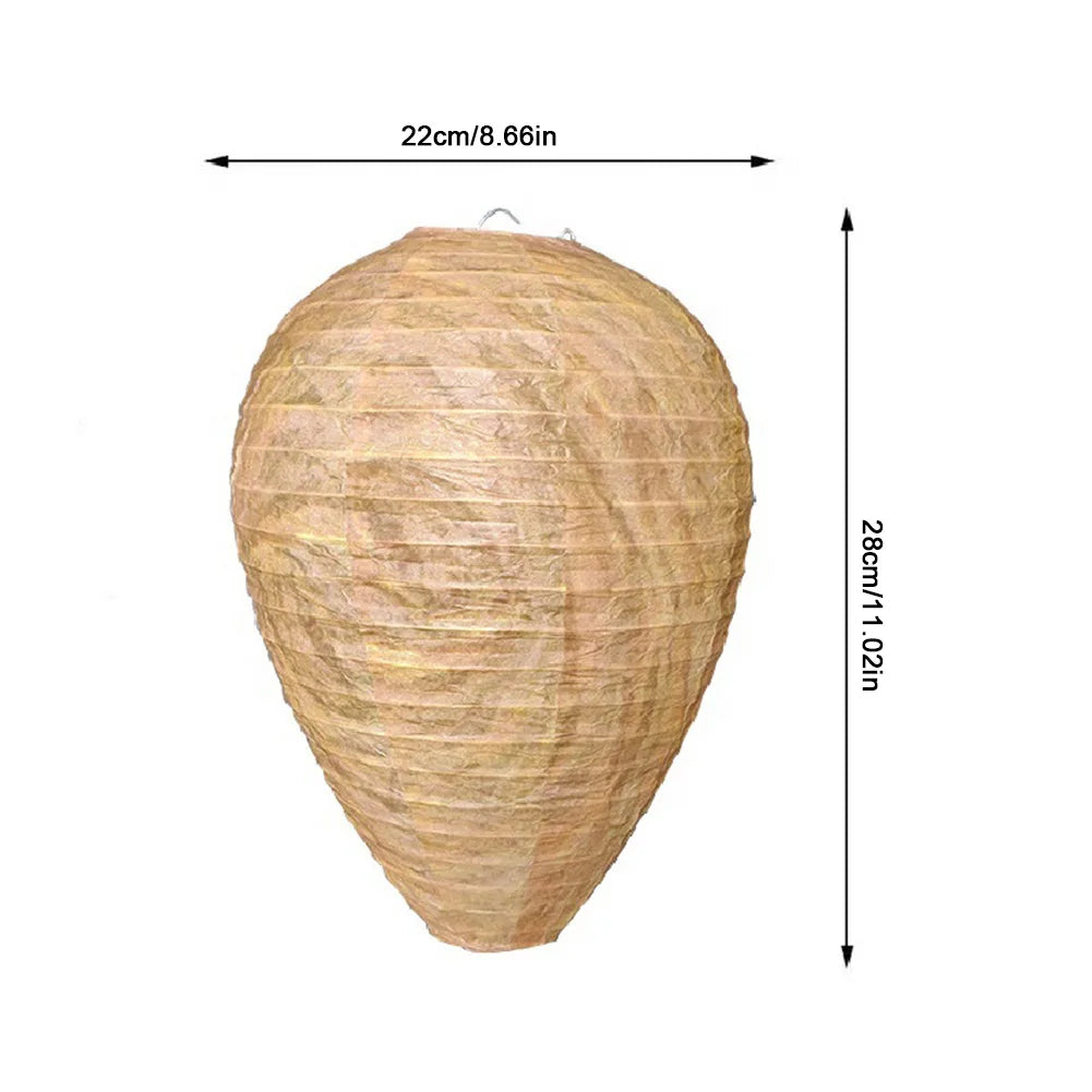 Hornet Fake Wasp Nest Waterproof Repellent Hornets Safe Fake Trap Safe Garden Repellent Trap for Patio Outdoor