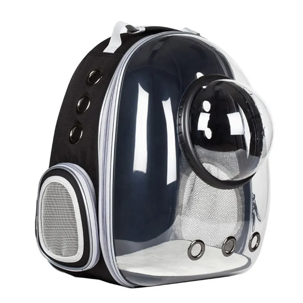 Portable Transparent Pet Cat Carrier Clear Dome Space Capsule Pet Carrying Bag Breathable Cat Backpack Vet Visit