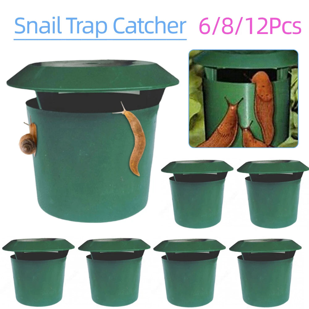 6/8/12Pcs Garden Farm Protector Slug House Pests Reject Animal Pest Repeller Snail Trap Catcher Gintrap Tools Snail Cage