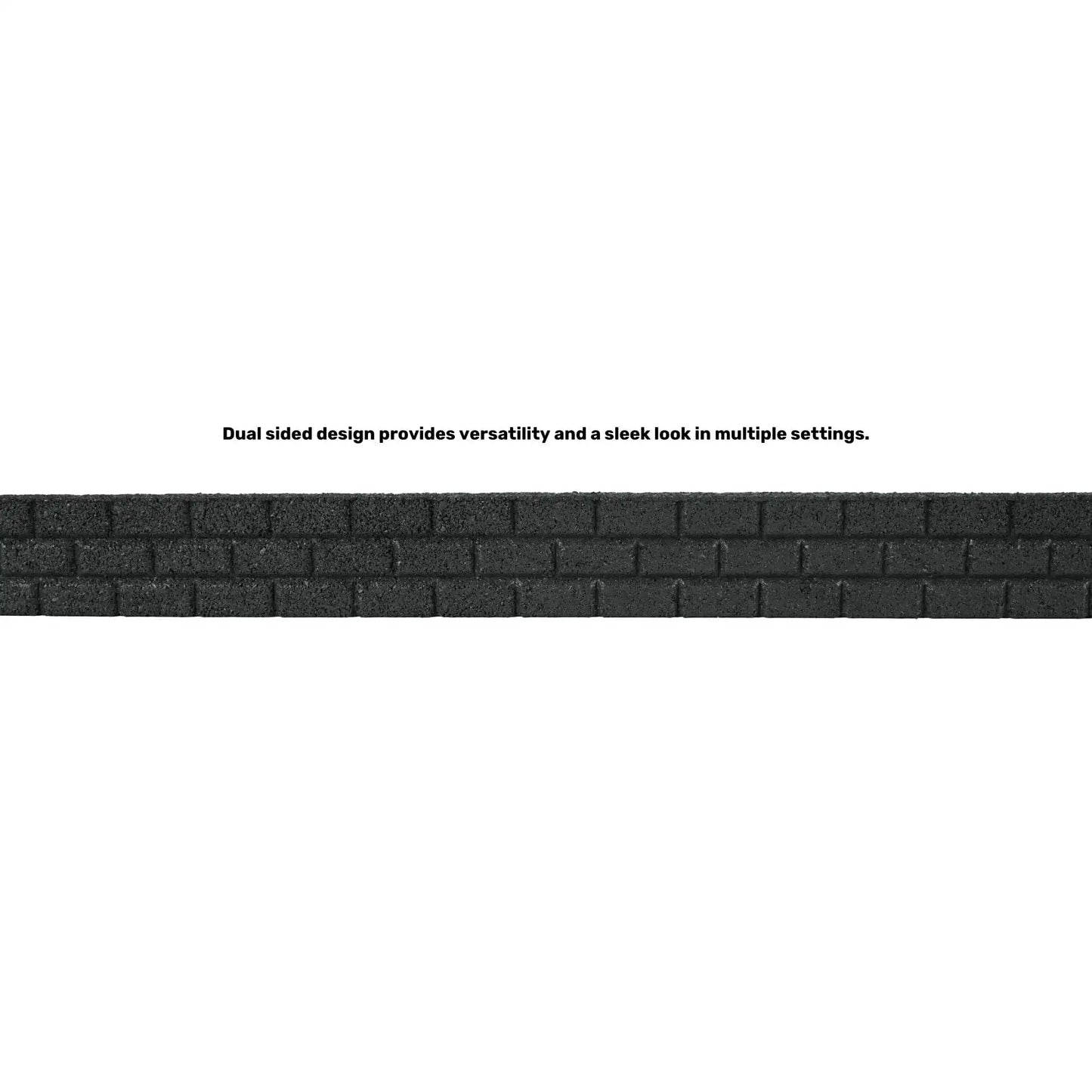 Brickface Landscape Edging, 4' Black Rubber Garden Edging Border, 6 pack