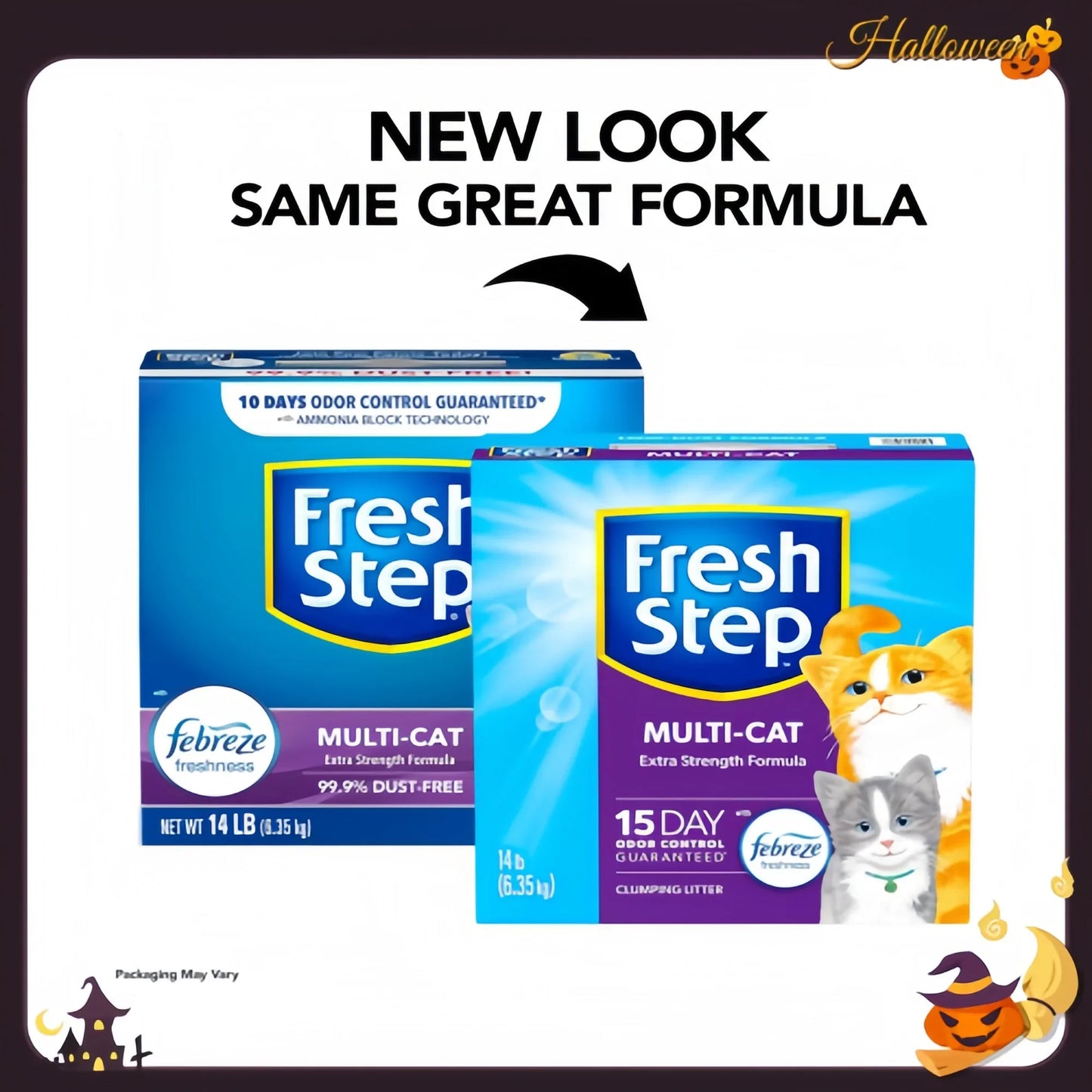 Multi-Cat Clumping Litter | Activated Carbon & Low Dust for Long-Lasting Odor Control, 14lbs