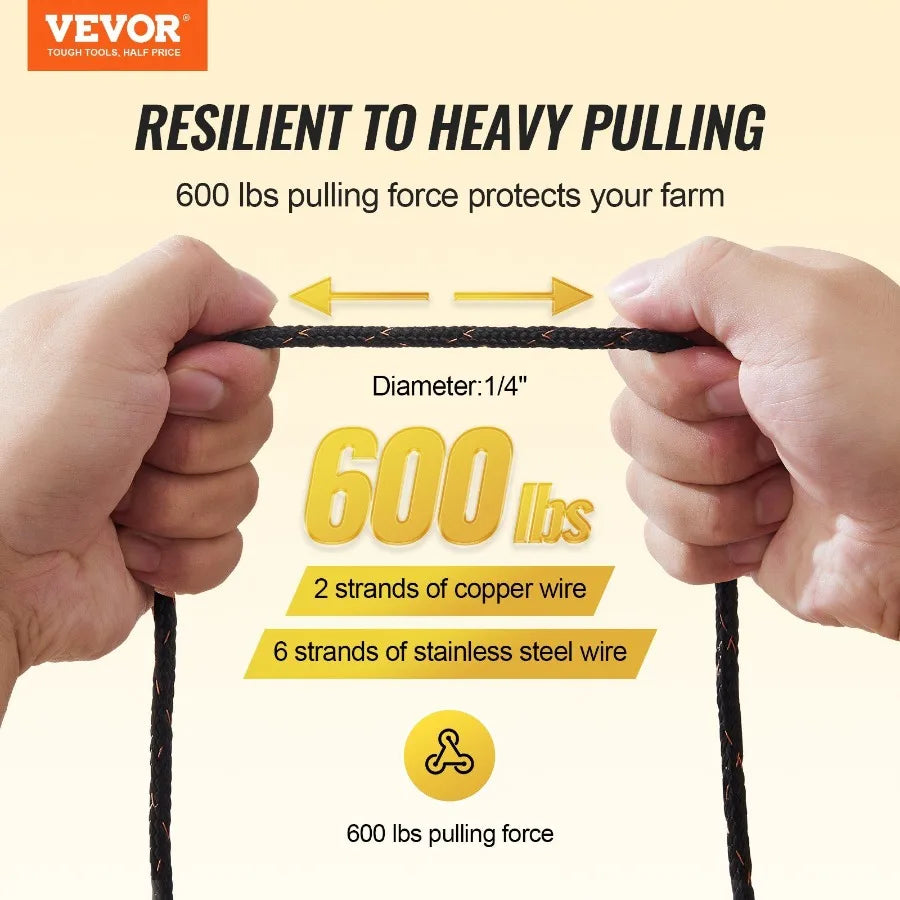 1000Ft 305M Electric Fence Wire Fencing Polywire Horse Cattle Livestock