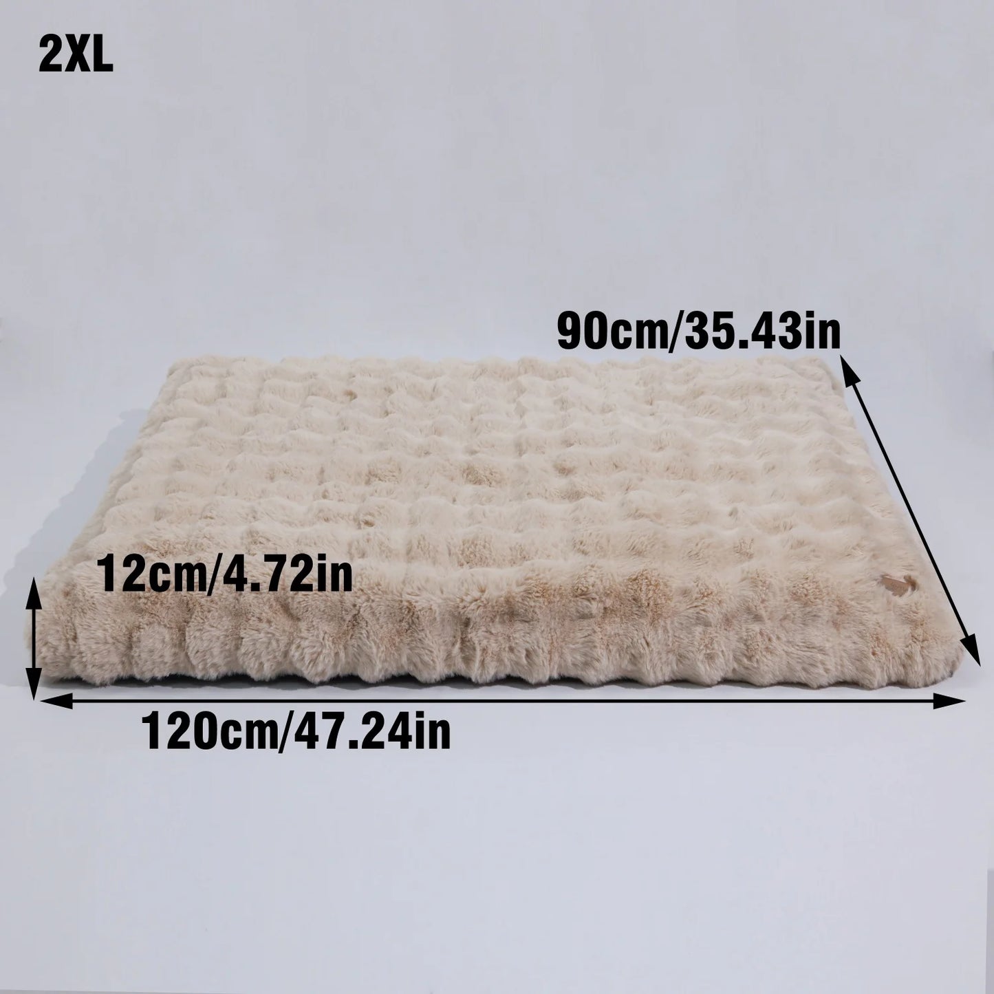 M-4XL Ultra-soft Plush Dog Bed Pet Cat Calming Sleeping Bed Thicker Foam Base Crate Bed Multiple Sizes Option for Dogs