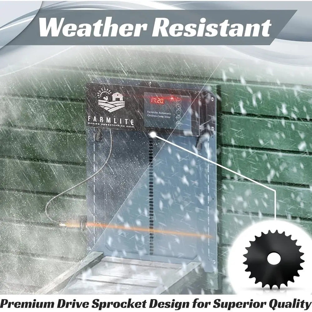 Automatic Chicken Coop Door Opener | Non-Battery Powered Automatic Chicken Door | Automatic Coop Door with Timer and Light Senso