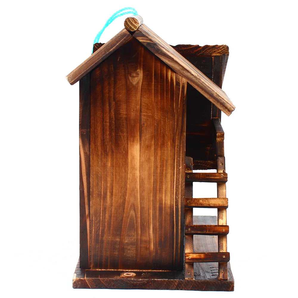 Bird/Squirrel Cage,Wooden Sparrows Bird Hanging Cage Squi-rrel Pet Bird Hamsters Cage Courtyards For Wild Birds To Perch