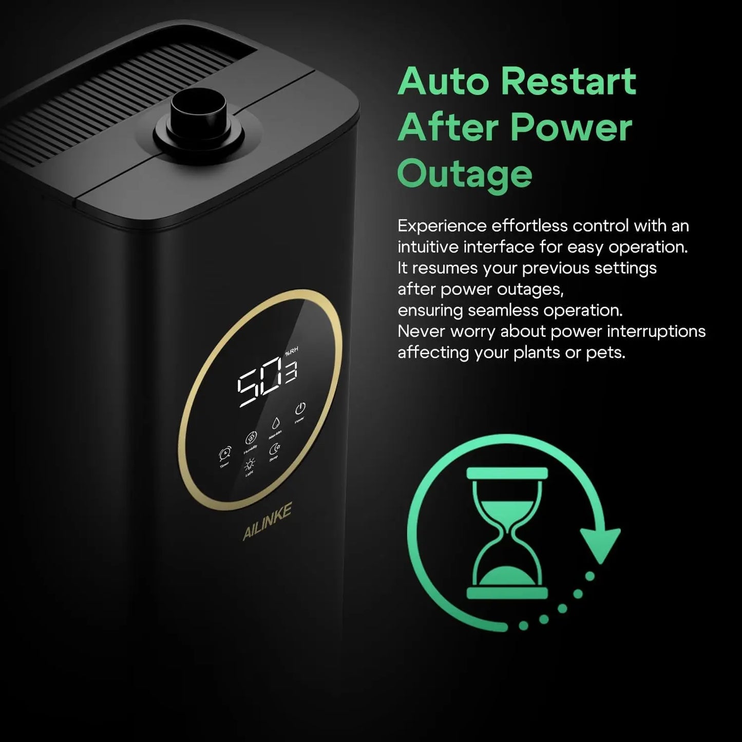 Plant Humidifier 8L, Indoor Reptile Fogger with Temp/Humidity Probe, Expandable Hose, 12H Timer