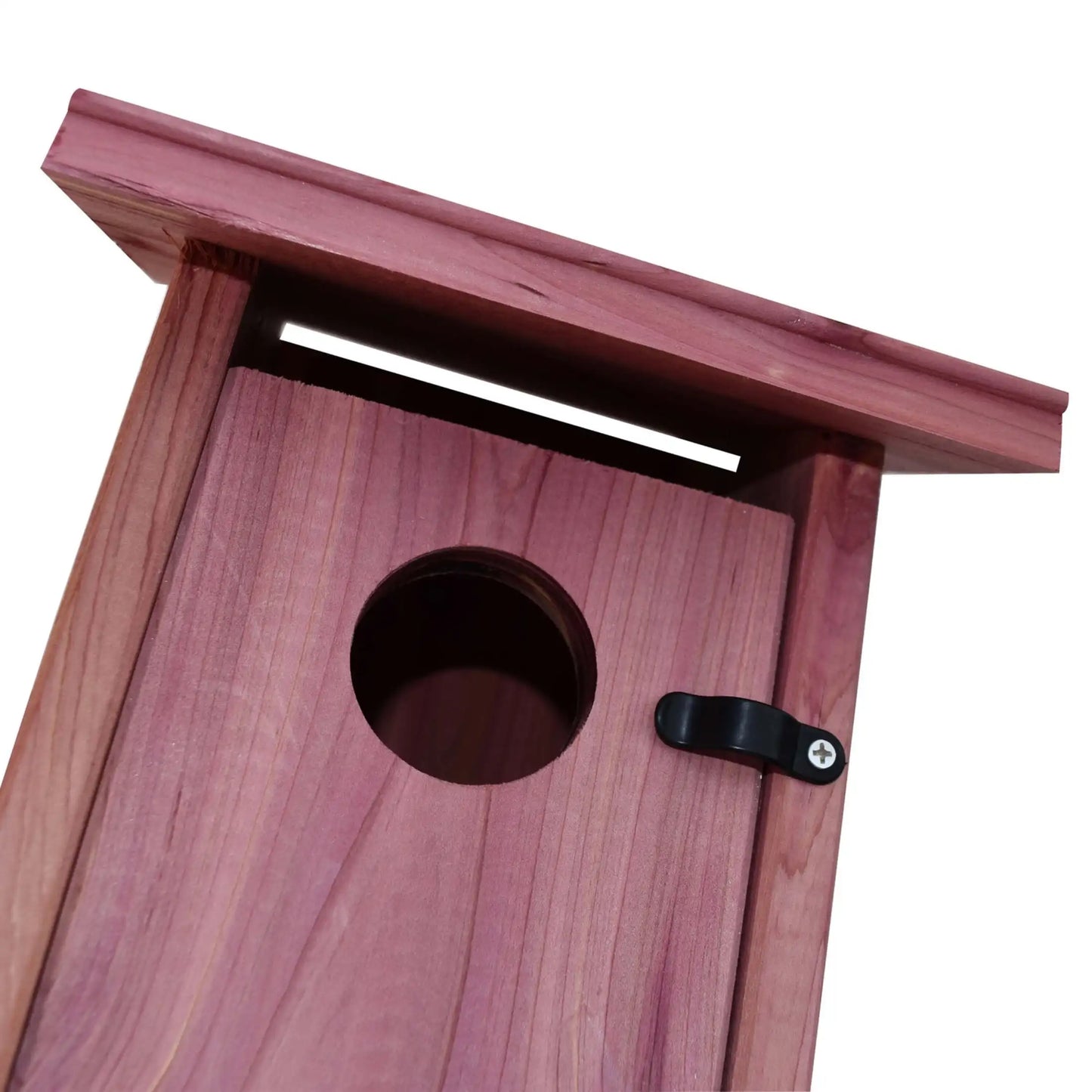 (2-Pack) 13" Tall Red Cedar Bluebird House, Natural Wild Bird Habitat for Garden & Yard Nesting.