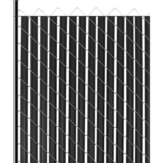 Privacy Slats, Double-Wall Vertical Bottom-Locking Slats with Wings for Chain-Link Fence, High-Density HDPE Chain Link Slats Ide