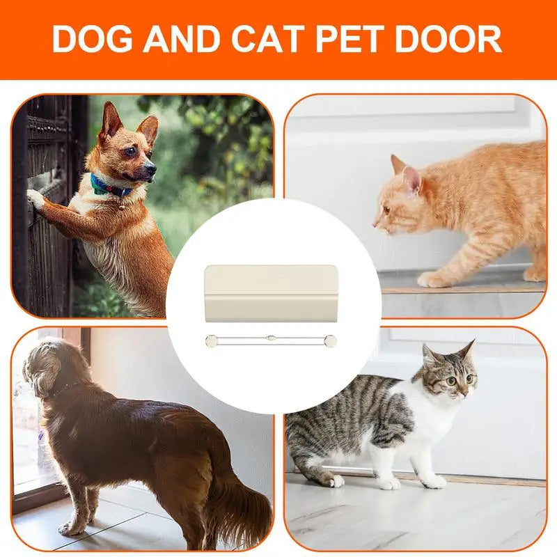 Pet Door Opener Automatic Lockable Entry Training Open Door Hole Tool Without Drilling Easy Installation Removable for Dog Cat