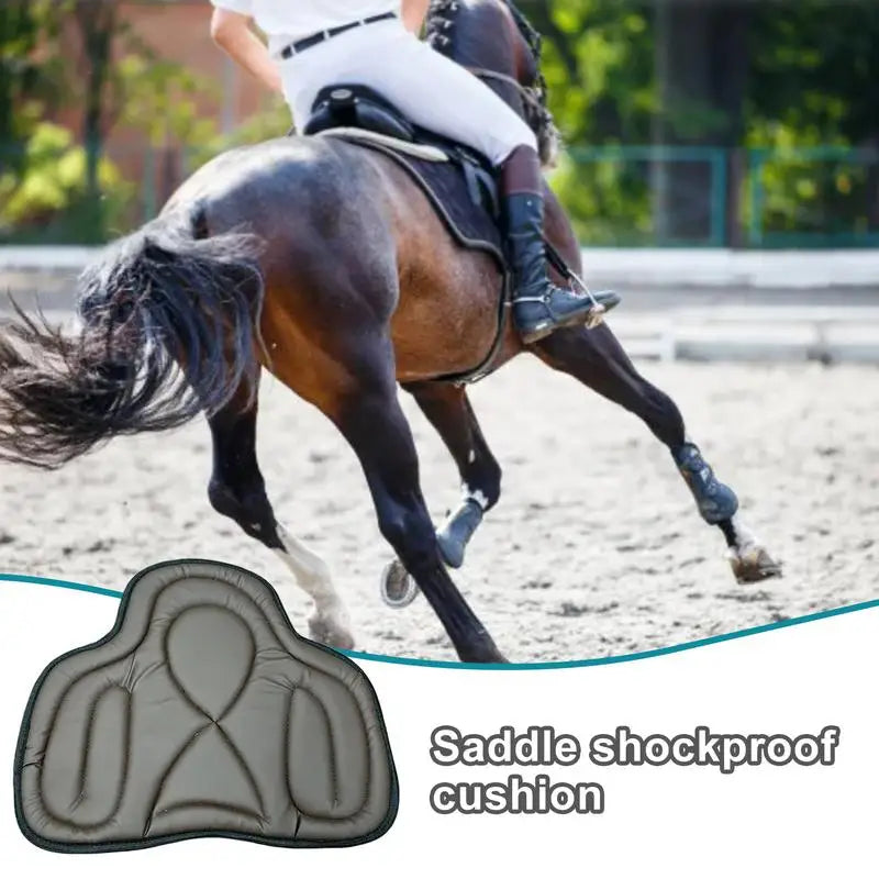 Horse Riding Saddle Pad PU leather Shock anti-slip Soft Equestrian Seat Pad Western Long Saddle Cushion equestrian supplies
