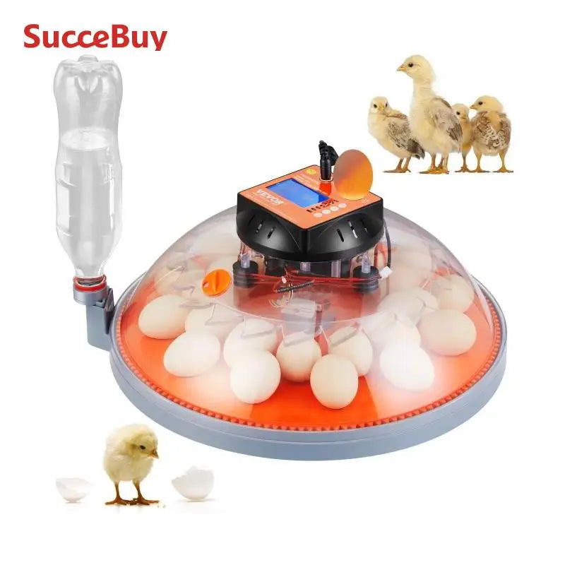 VEVOR 12/24/48 Egg Incubator Automatic Turner Poultry Hatcher with Temperature Humidity Control for Chicken Duck Hatching Eggs
