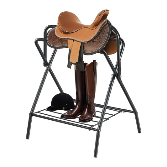 Folding Saddle Rack Portable Freestanding Horse Saddle Stand 132 LBS