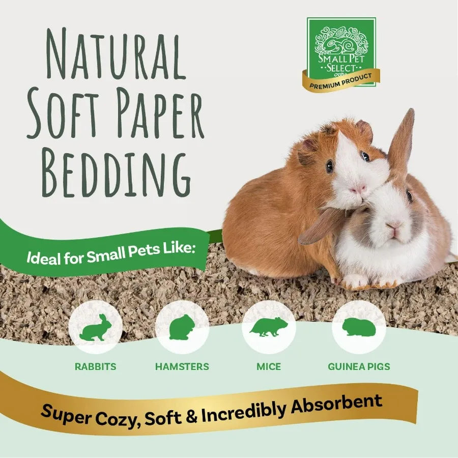 Brown Natural Paper Bedding Soft Animal Bedding with Odor Control for Small Pets Including Guinea Pigs Rabbits Hamsters and Bun