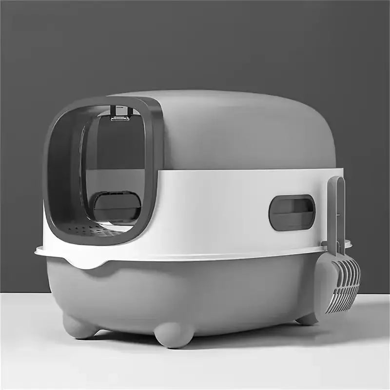 Large Cat Litter Box, Fully Enclosed, Splash Proof, Easy to Store and Install, Can Hold Cat Litter, Equipped with a Shovel