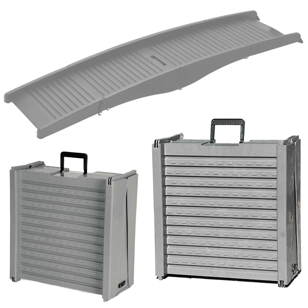 Folding Portable Pet Stair Ramp Non-Slip Rug Surface Dog SUV & Truck Ramp Pet Ramp Stairs for Medium & Large Dogs Get Into A Car