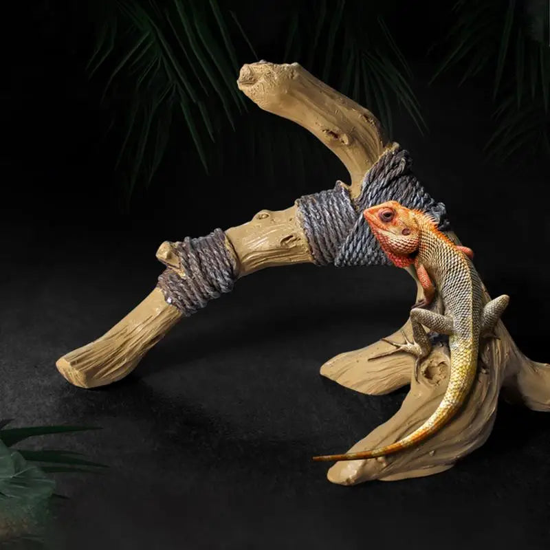 Snake Climbing Branch Resin Wood Reptile Climb Decoration Branch Aquarium And Terrarium Decoration Climbing Rope Rack For Home