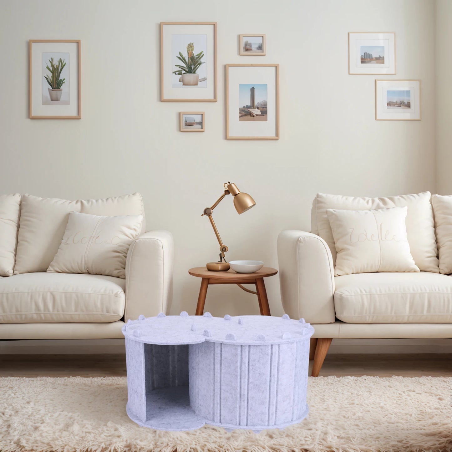 Cat Tunnel Bed Peekaboo Cat Cave Foldable Pet House Detachable Felt Cat House for Indoor Cats & Kittens