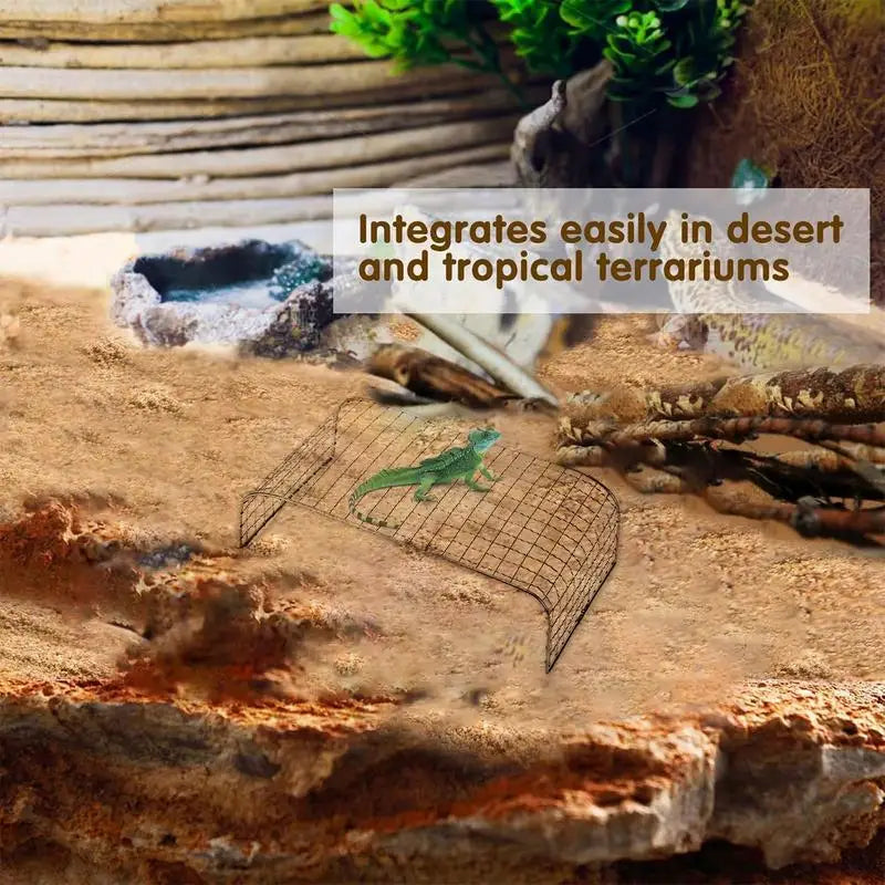 Reptile Climbing Lounger Stainless Steel Lizard Hollow Climbing Lounger Aquariums Accessories Reptile Cooling Bed For Snake