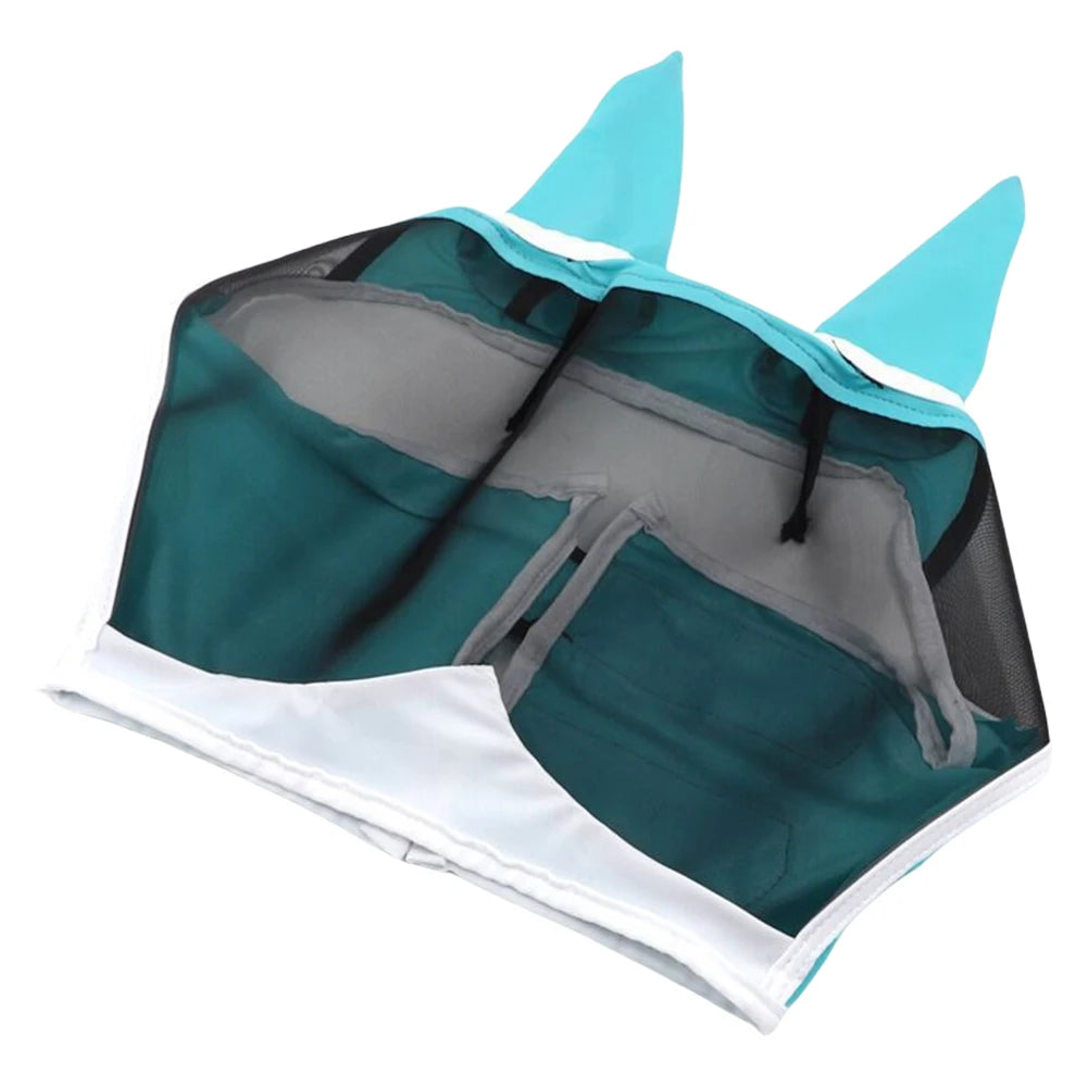 Breathable Horse Summer Eye Shield Elastic Mesh Horse Face Shields Comfortable Fly Mask for Horses for Small Medium Large Horses