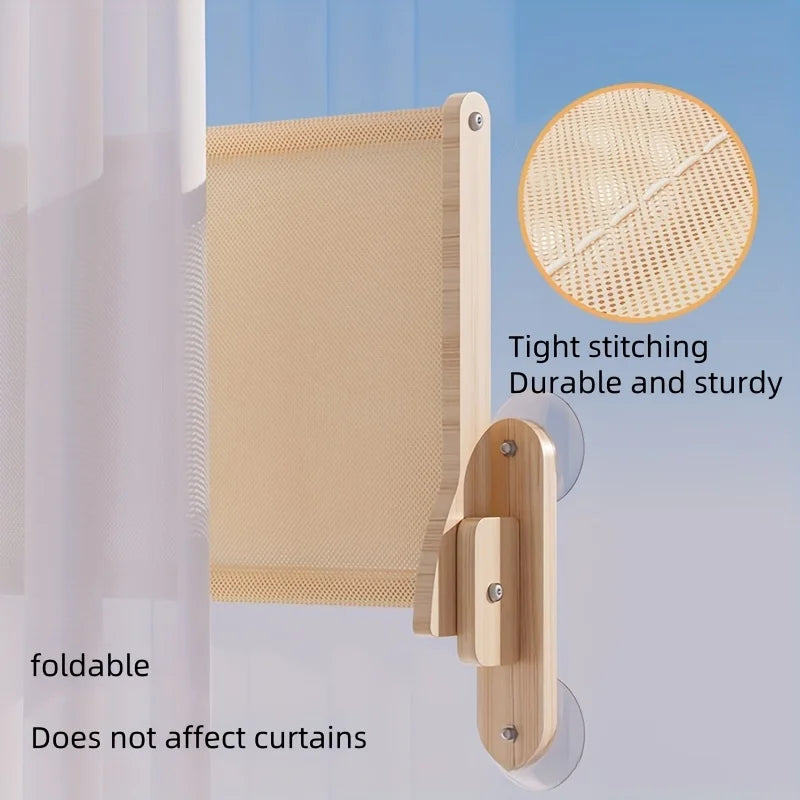 Cat hammock, cat window, suction cup cat bed, suspended sunbathing cat bed, solid wood cat climbing frame, balcony pet supplies