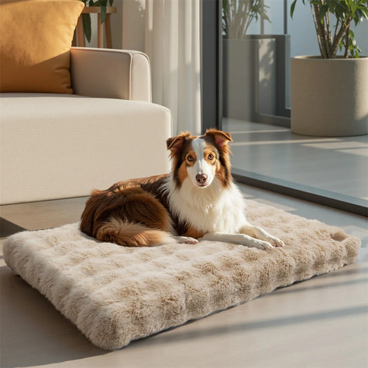 BINGOPAW Ultra-soft Dog Bed Pet Cozy Sleep Bed Cat Calming Bed Cushion Cover With Removable Cover Machine Washable