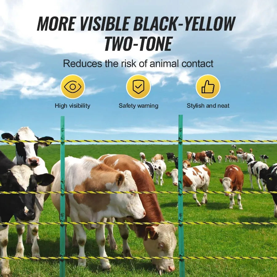 3366Ft 1026M Electric Fence Wire Fencing Polywire Horse Cattle Livestock