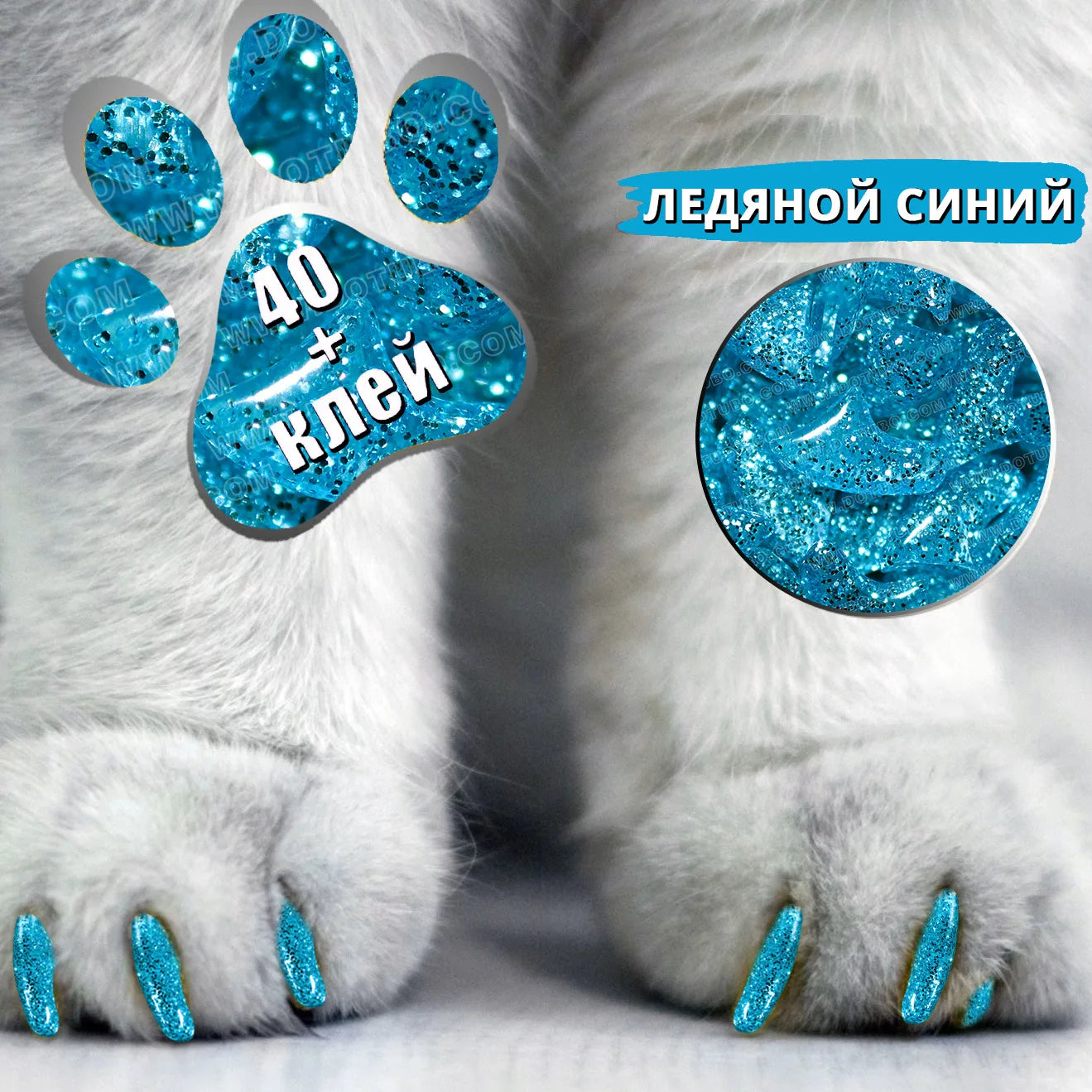 New Fashion Colorful Cat Nail Caps Soft Cat Claw Soft Paws 40 PCS/lot with Free Adhesive Glue Size XS-L Gifts for Pet Dog