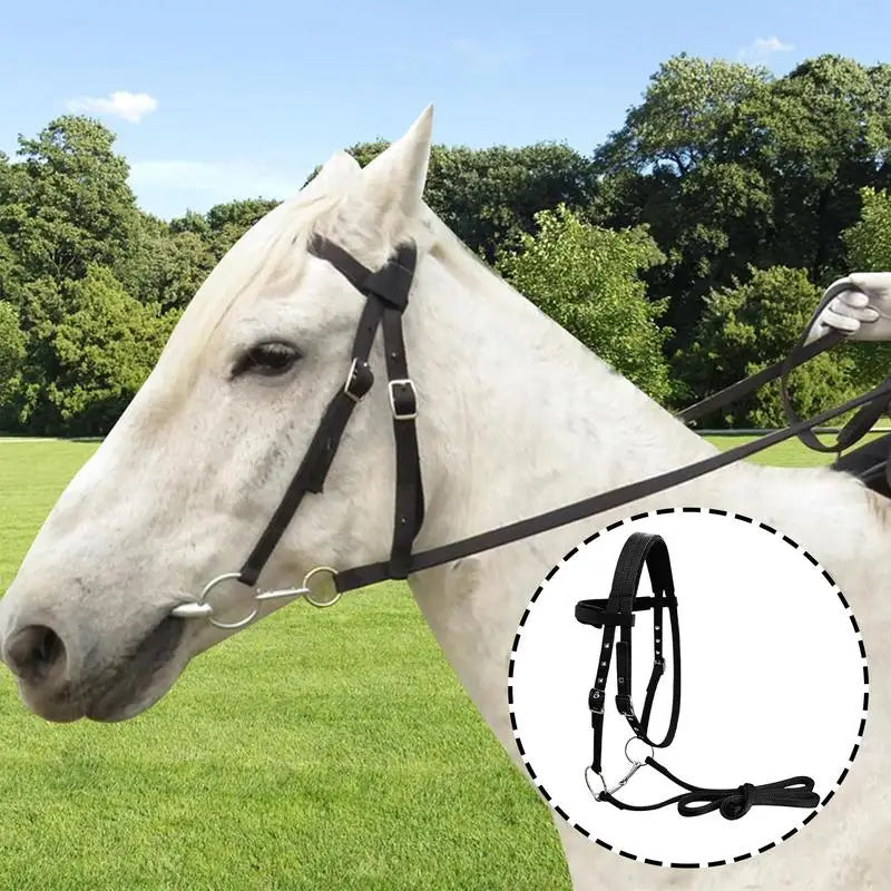 Horse Bridle Headband Chin And Throat Halters For Horses With 3 Adjustable Buckles Equestrian Training Throat And Chin Leading