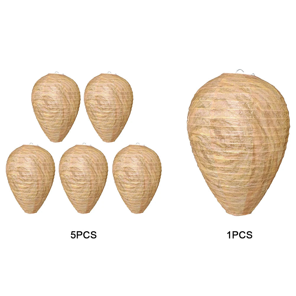 Hornet Fake Wasp Nest Waterproof Repellent Hornets Safe Fake Trap Safe Garden Repellent Trap for Patio Outdoor